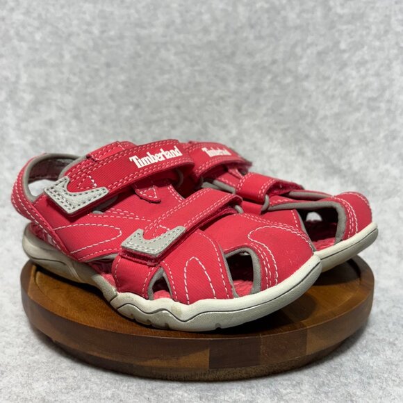 Timberland Sandals Little Kid 13 Pink Adventure Seeker Closed Toe - Picture 2 of 11